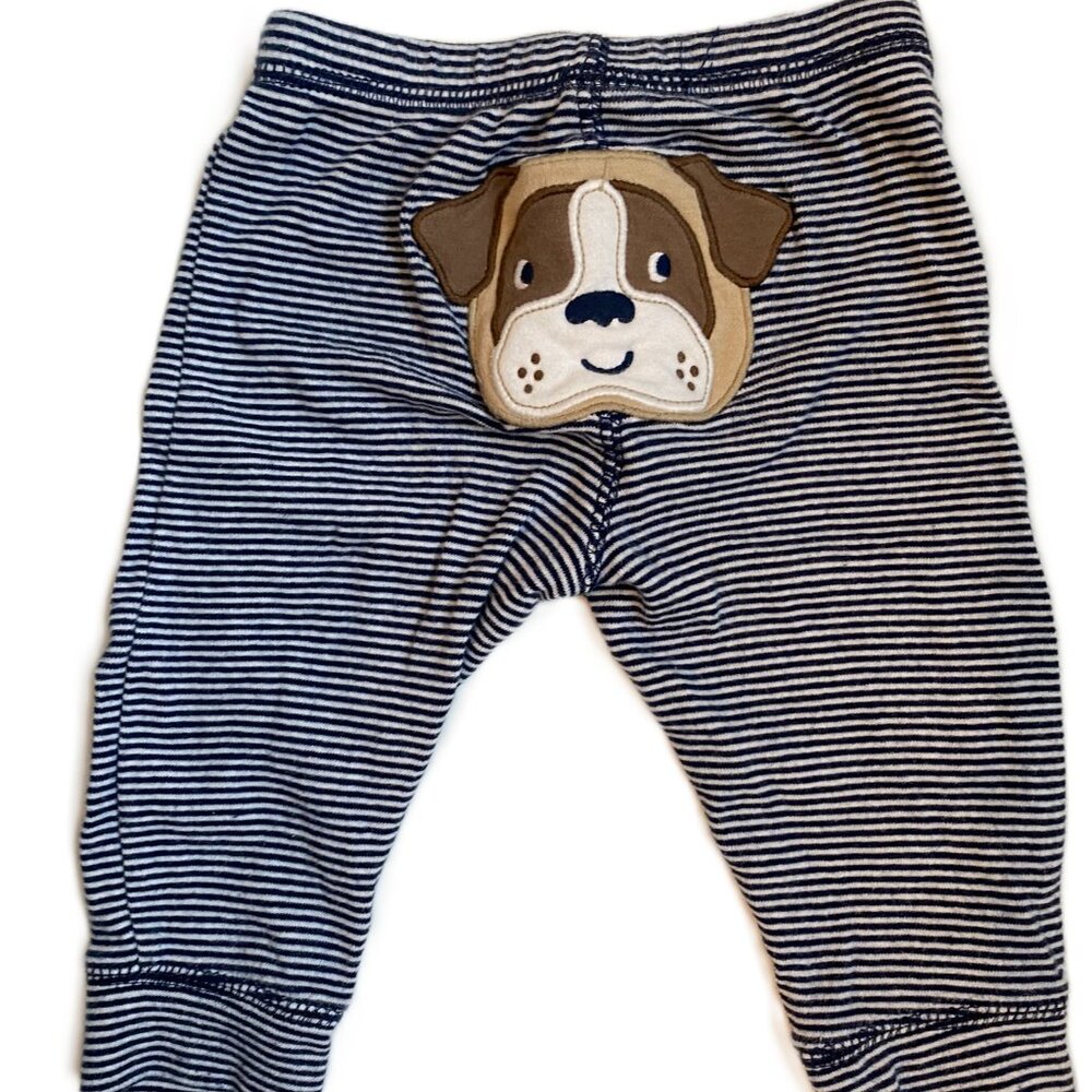 🐶 Puppy Outfit Set 6M Carter's Green Navy Baby Boy - Picture 7 of 11